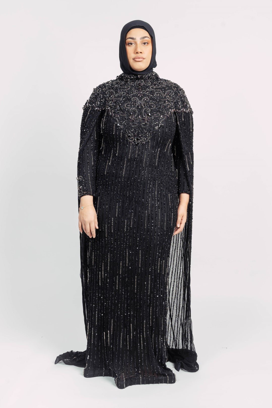 SUE CAPE GOWN BY MY SECRET WARDROBE BLACK photo 4