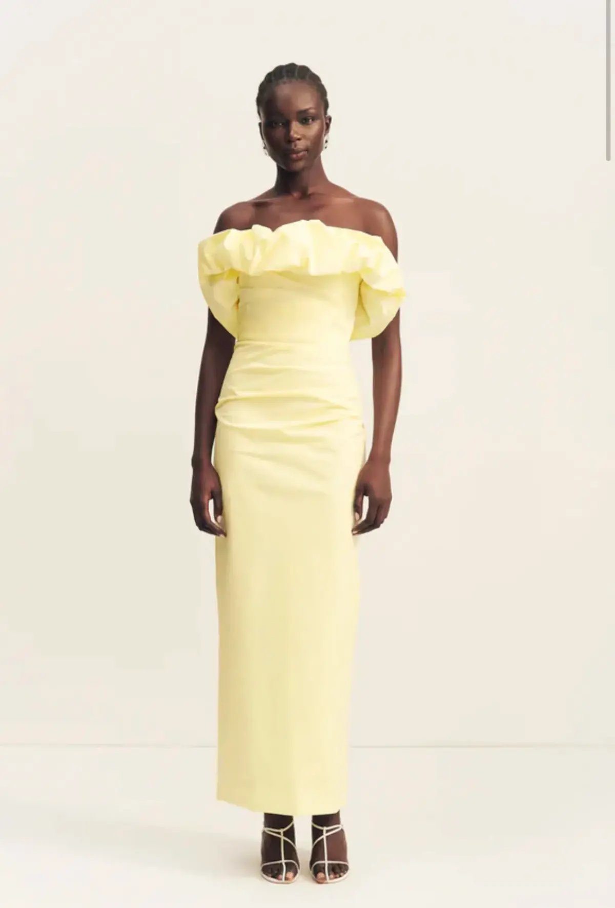 Campbell Strapless Bubble Maxi Dress - Lemonade photo 3