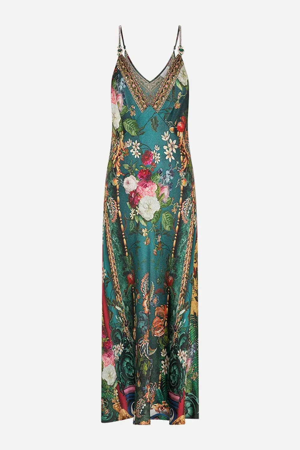 Camilla Verdis World V Neck Bias Slip Floral Size L / AU 14 photo 6