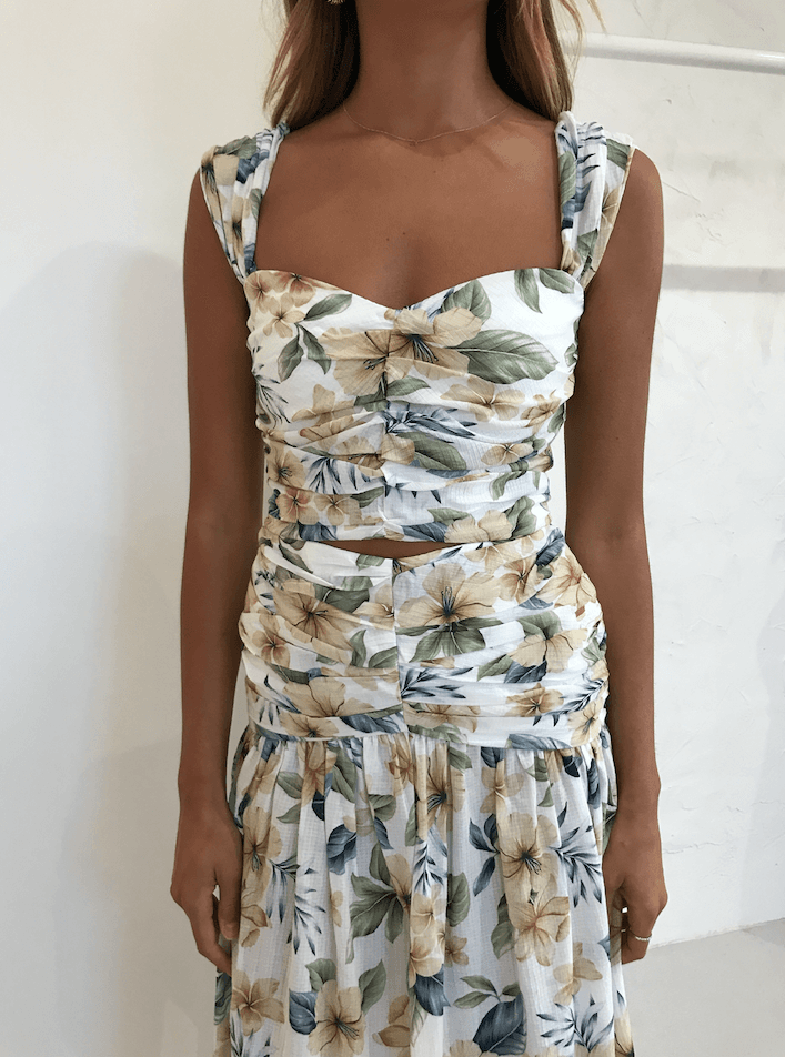 Bec & Bridge Fleurette Midi Skirt Print Size 6 photo 2