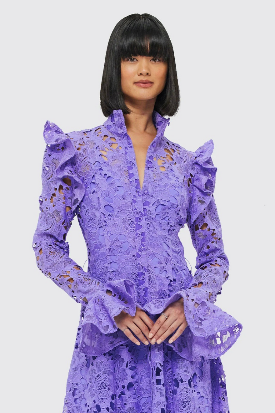 Leo Lin Aliyah Butterfly Sleeve Midi Dress photo 4