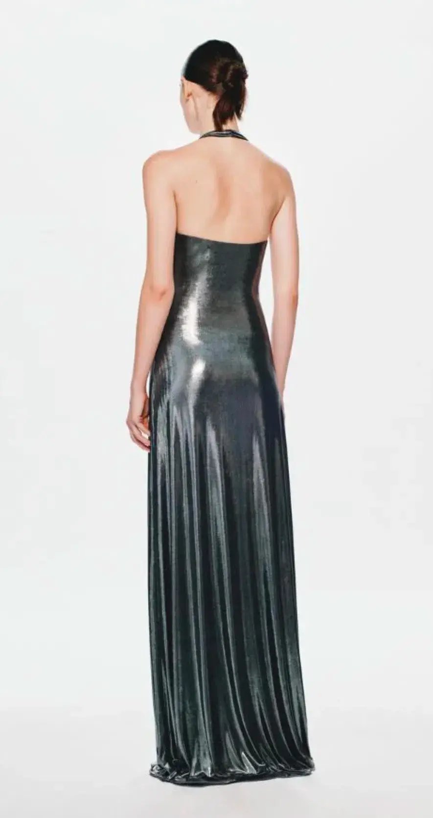 MISHA Jennifer Foil Dress Black Size 8 photo 3