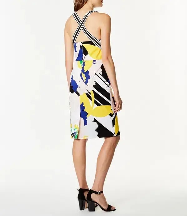 Karen Millen Short Pencil Dress Floral Size 16 photo 2