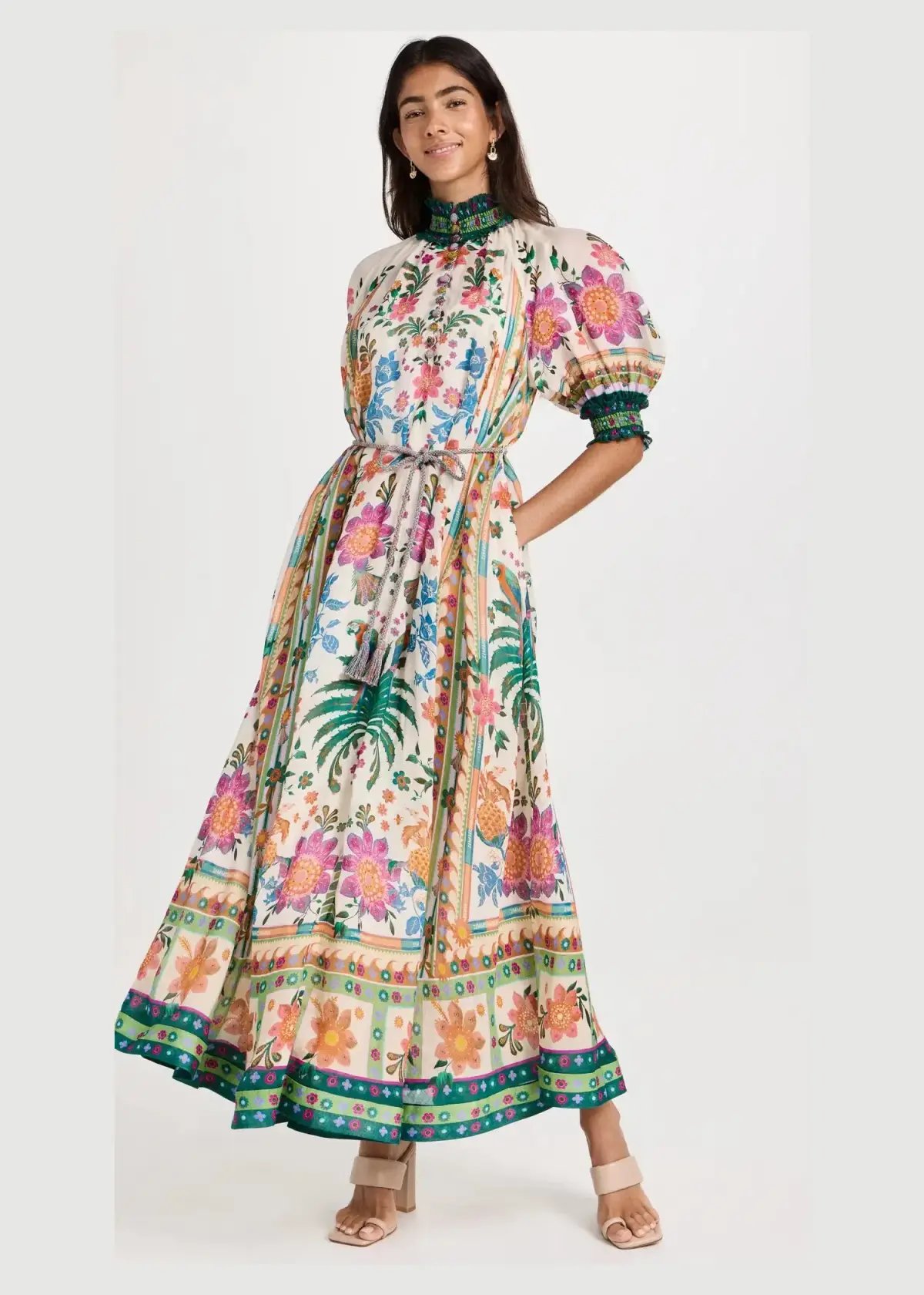 Zimmermann Ginger Swing Maxi Dress Multi Print Size 1 / AU 10 photo 2
