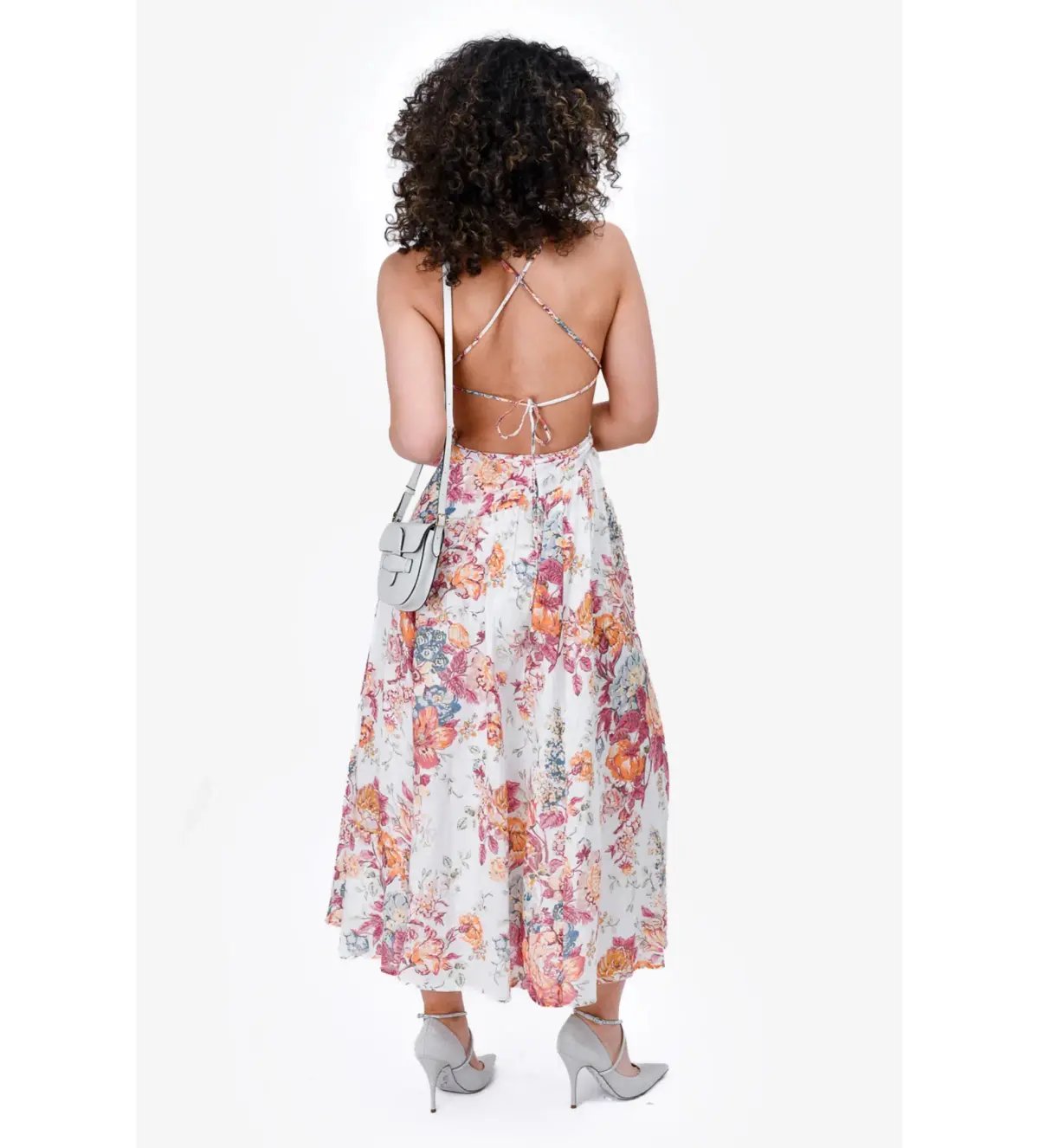 Zimmermann Pattie Asymmetric Open Back Dress in White Size AU 6 photo 3