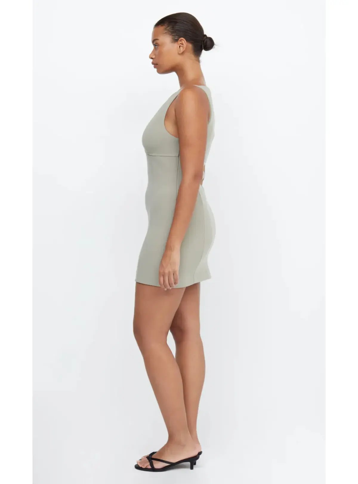 Bec & Bridge Marisol Mini Dress Silver Sage Size AU 14 photo 2