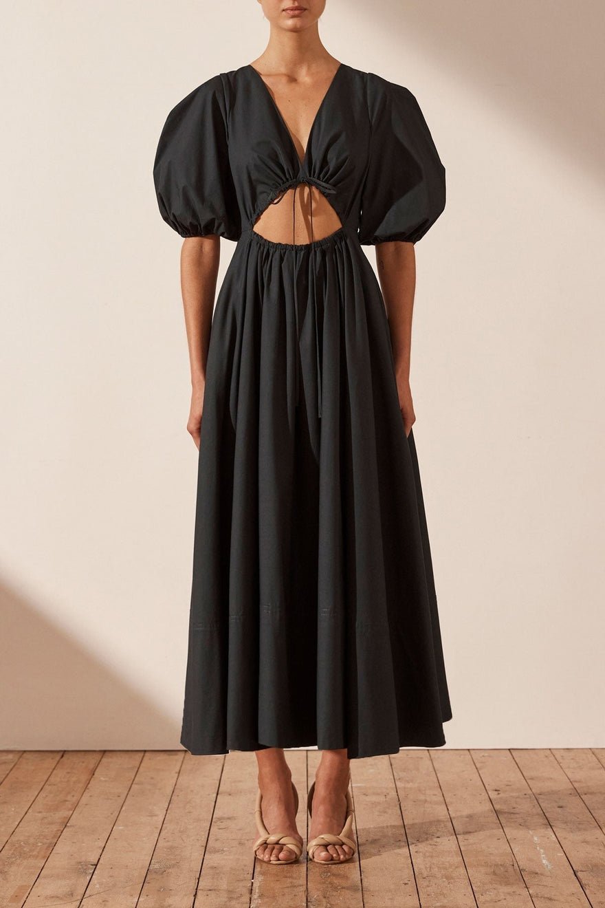 Shona Joy Andrea Short Sleeve Cut Out Midi Dress photo 3