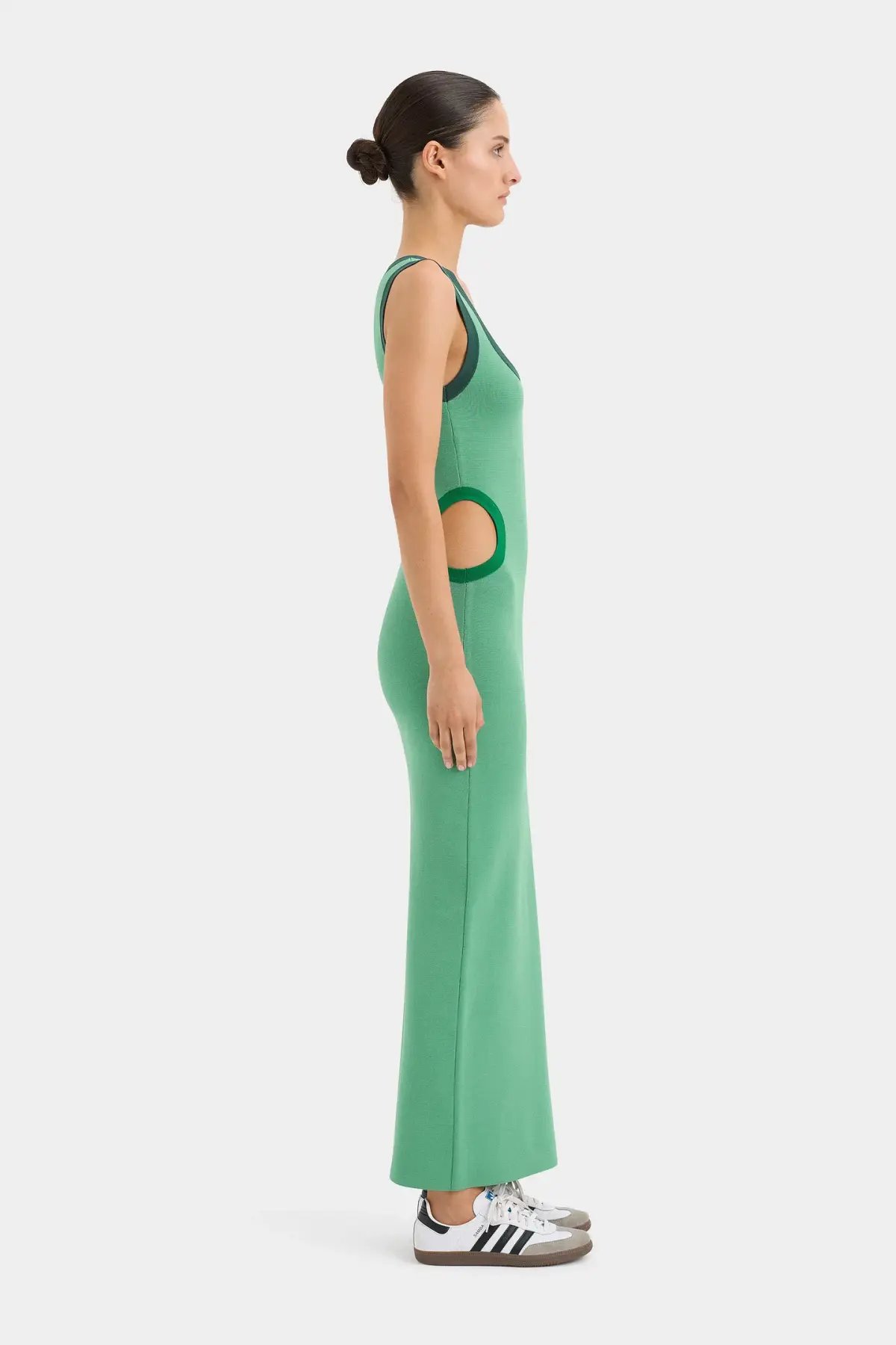 Sir the Label Salvador Cut Out Midi Dress Emerald Size 8 photo 2