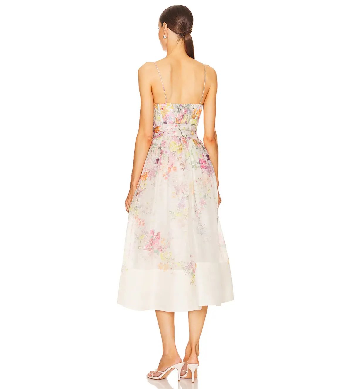 Zimmermann Natura Midi Corset Dress in Kaleidoscope Garden Floral Size 3 / AU 12 photo 3