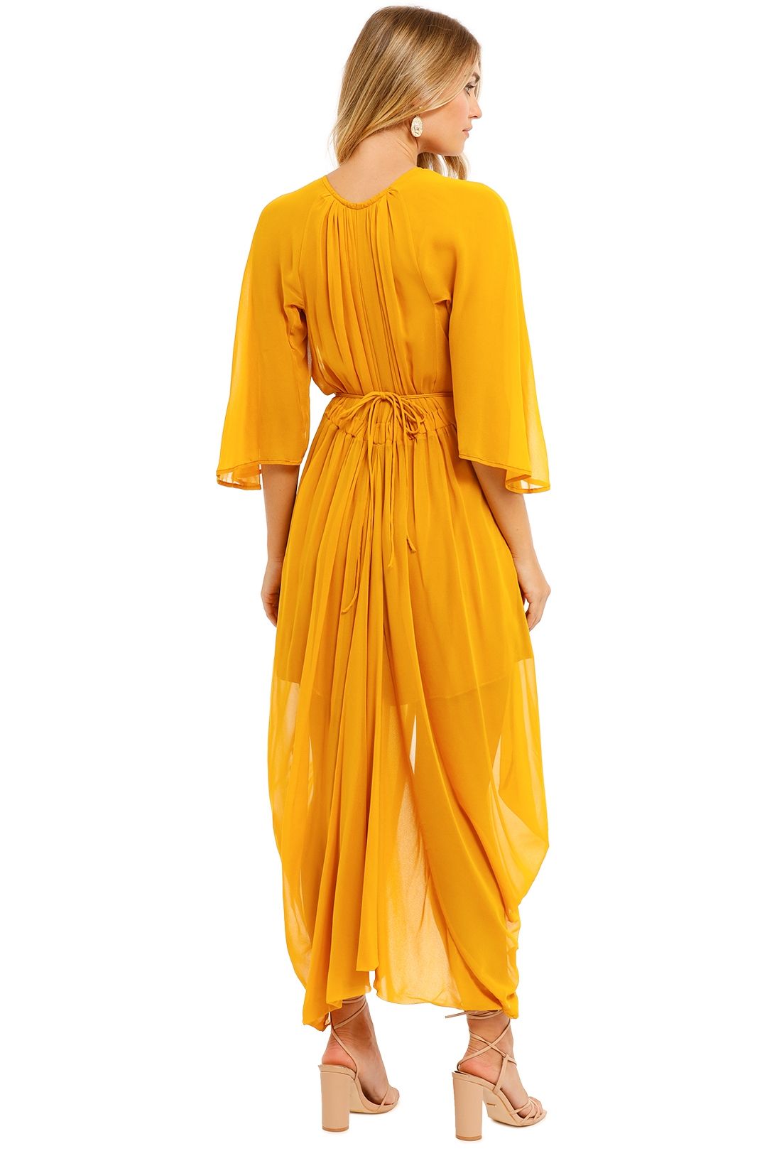 Shell Drape Dress - Marigold photo 3