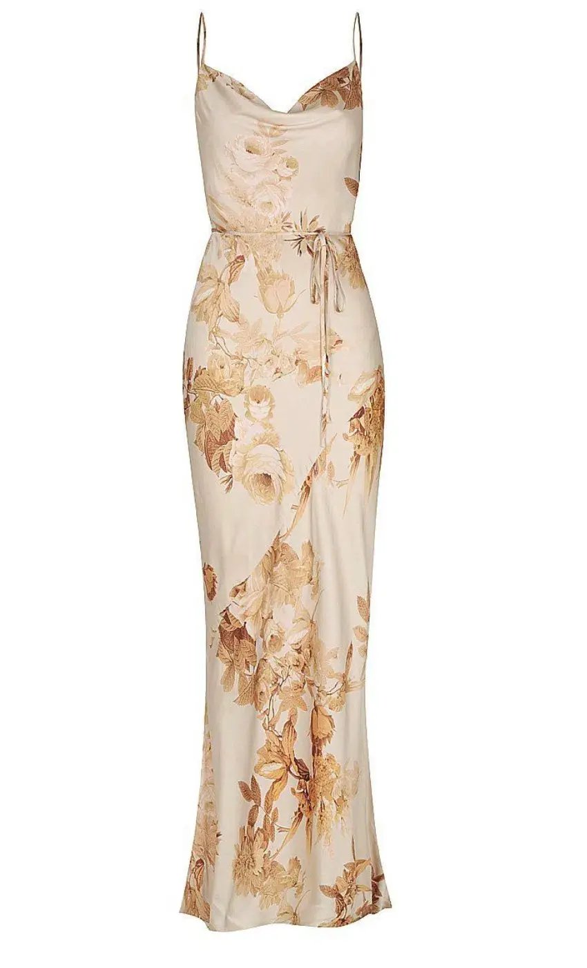 Shona Joy Ines Bias Cowl Maxi Dress Floral Size 8 / S photo 3