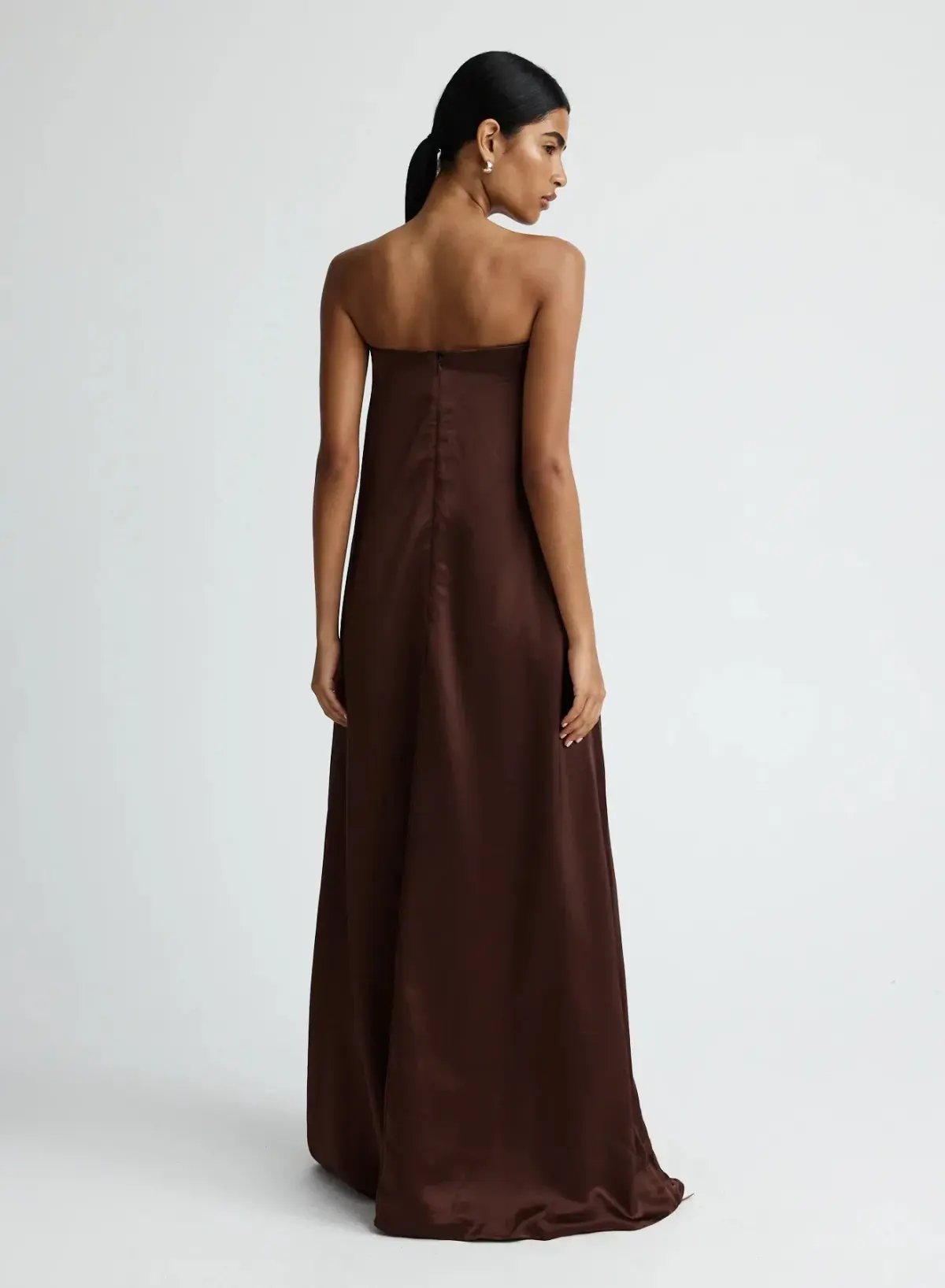 Anna Quan Delfina Gown Chocolate Brown Size 8 AU photo 2