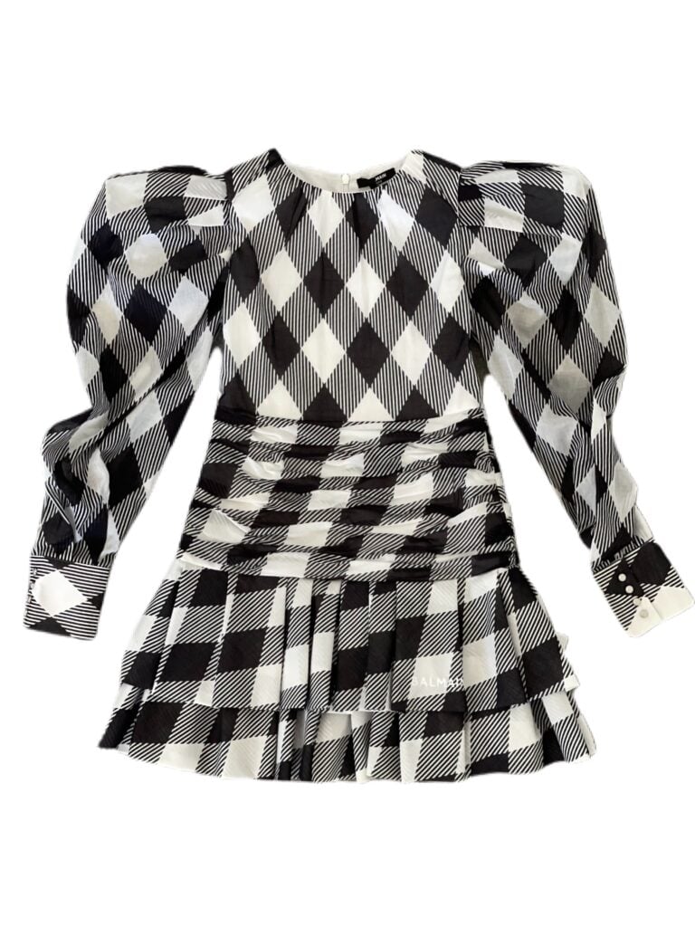 Balmain Black & White Check Dress photo 2