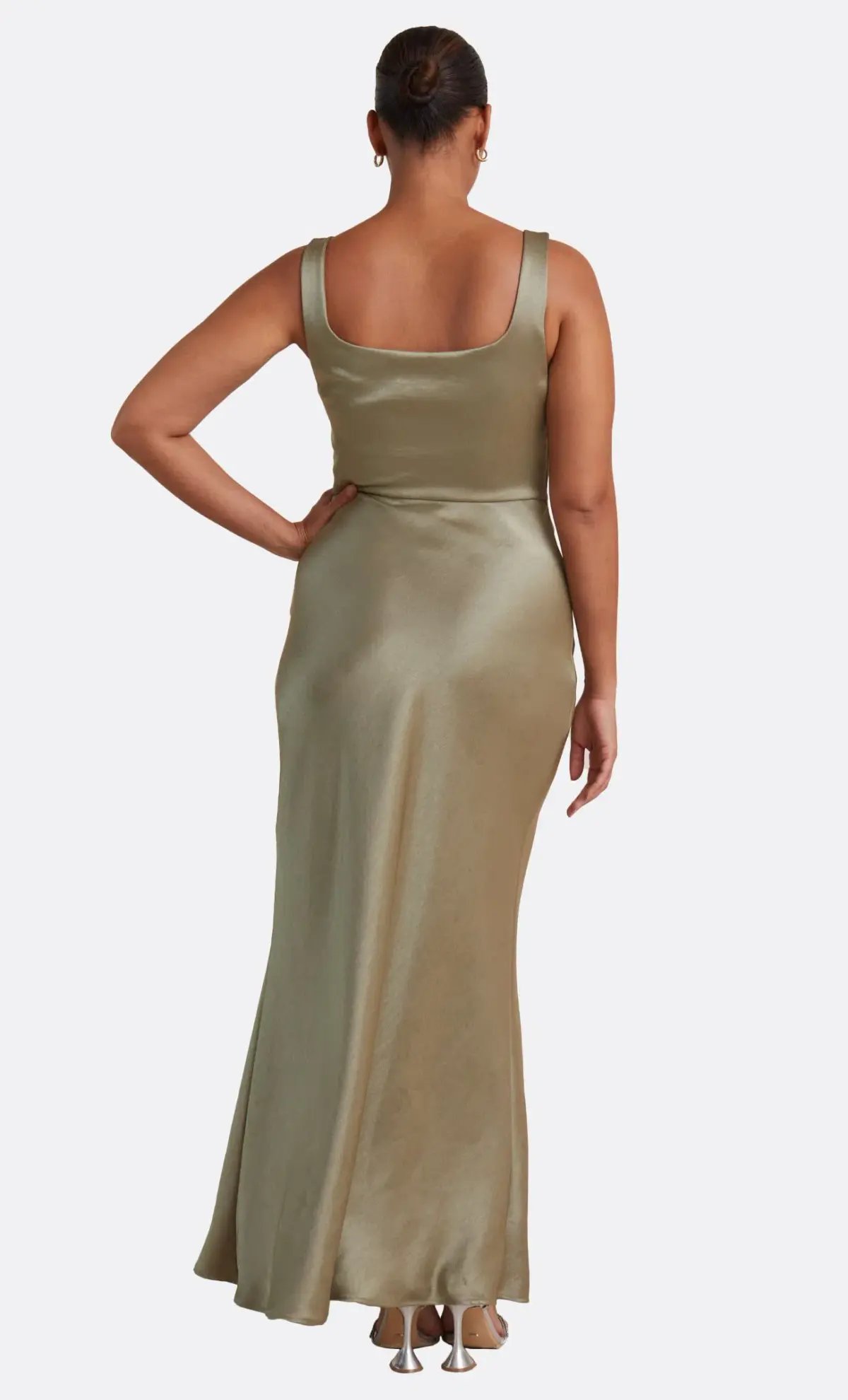 Bec & Bridge The Dreamer Square Neck Dress Sage Green Size 8 photo 2