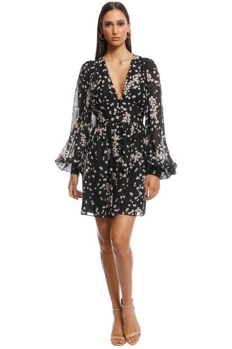 Camilla and Marc Gardin Mini Dress Floral Black Size 6 photo 3