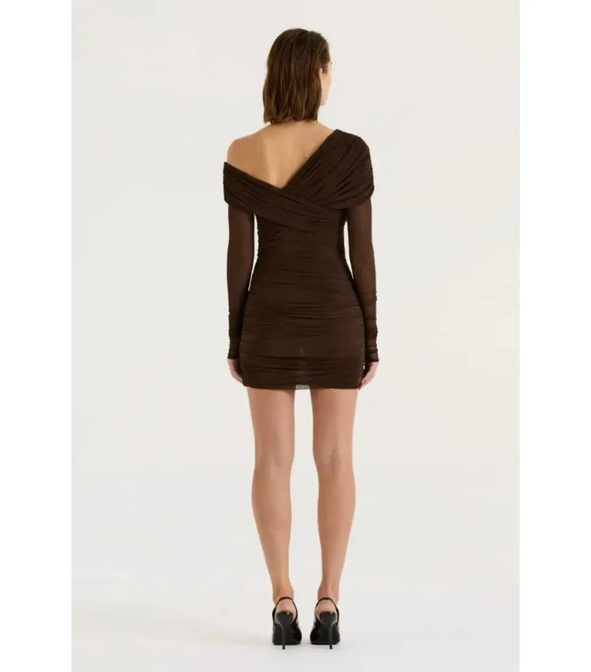 Henne Paris Mini Dress Brown Size AU 10 photo 8