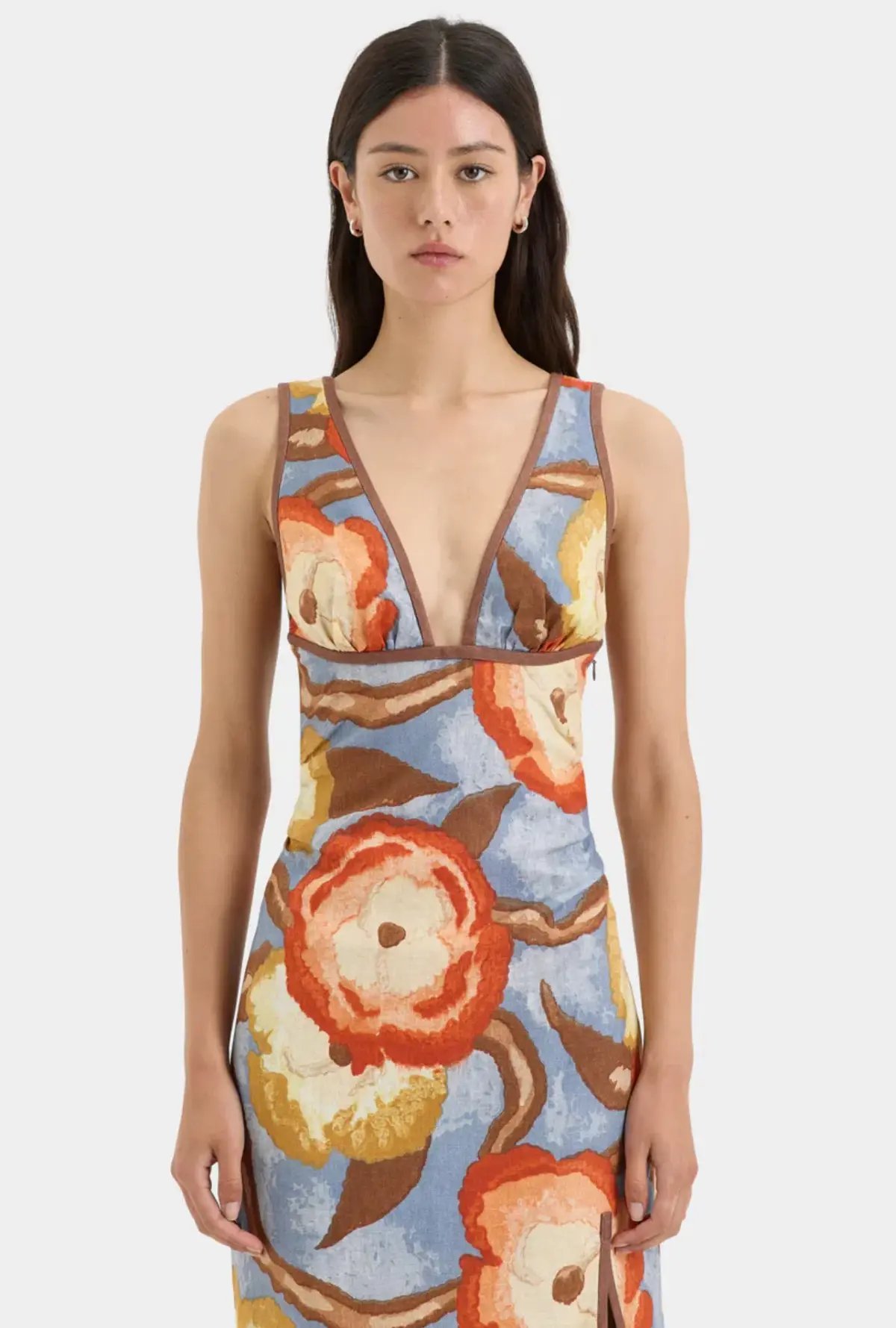 Sir the label Avery V Neck Midi Dress Camellia Size 12 photo 2