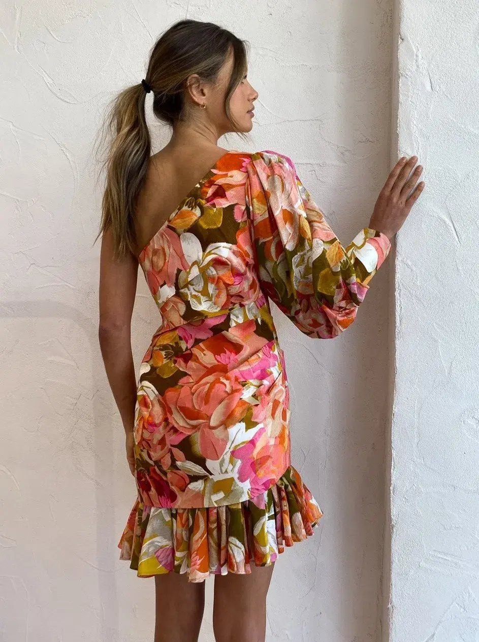 Acler Lawson Dress Pink Bouquet Size 6 photo 4