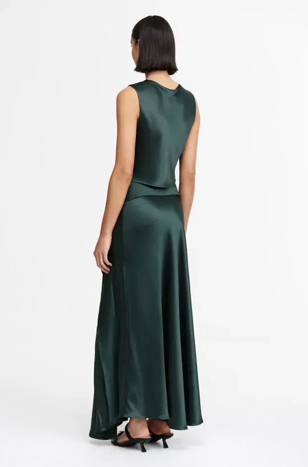 Acler Asney Top and Yewdale Maxi Skirt  Deep Olive Size 6 photo 3