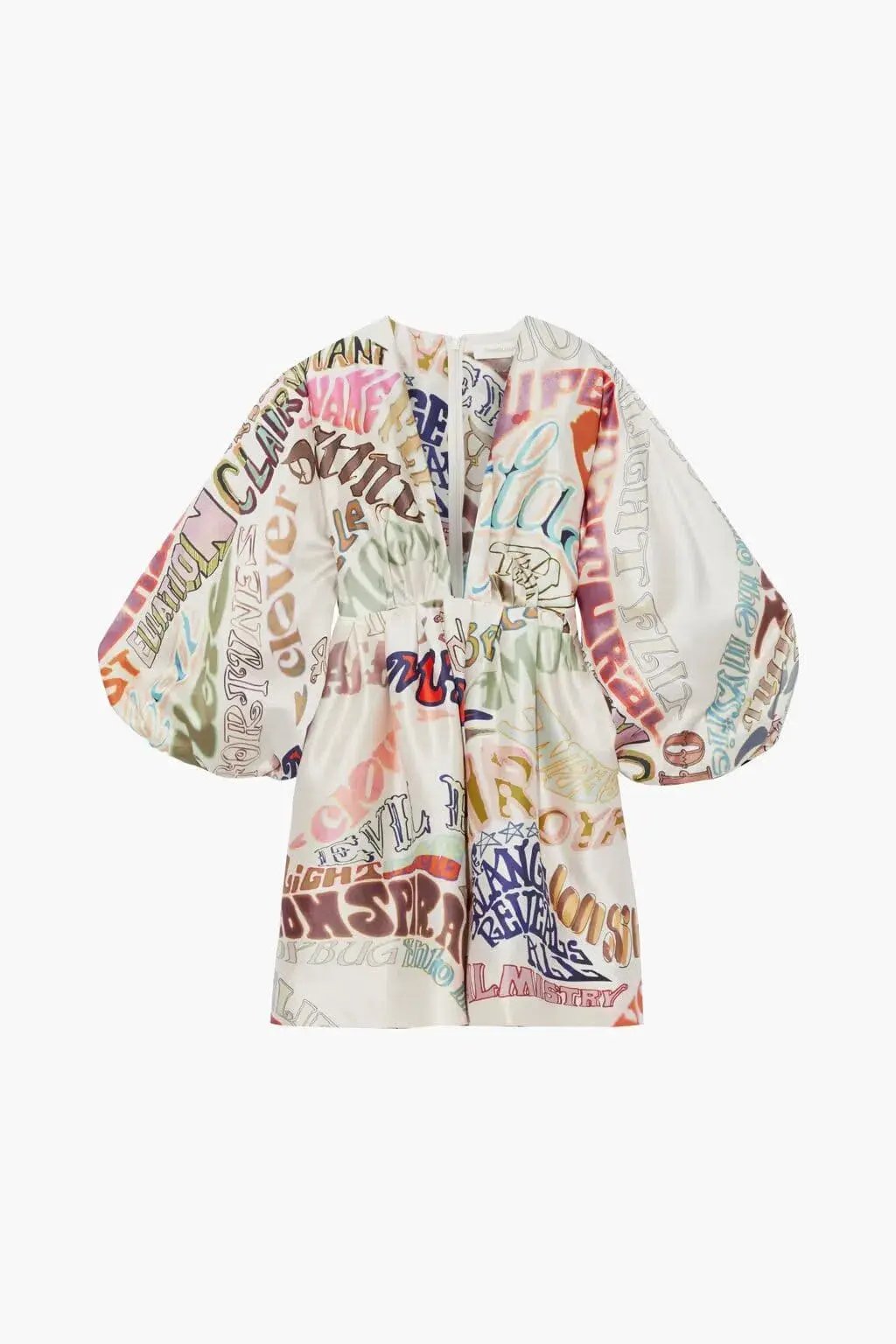 Zimmermann The Ladybeetle Word Mini Dress in Word Print Size 0 / Au 8 photo 2