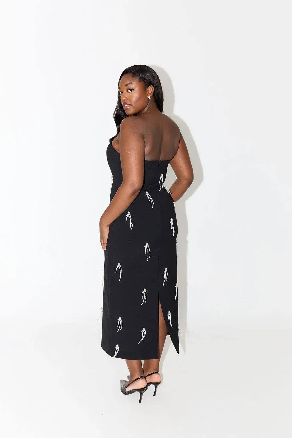 Odd Muse The Ultimate Muse Embellished Midi Dress Black Size S / AU 8 photo 4