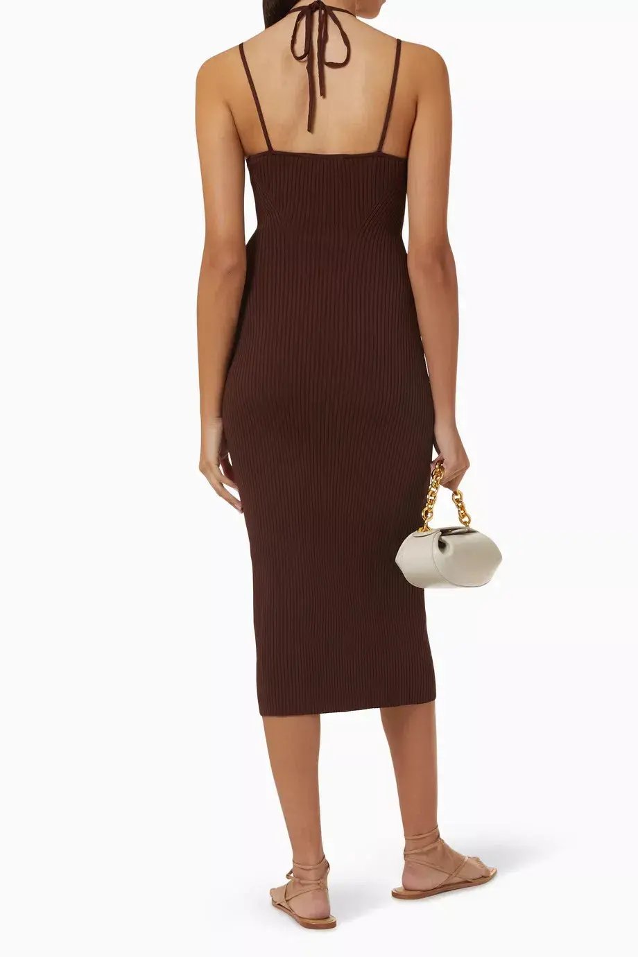 Viktoria & Woods Knit Midi Dress in Chocolate Size 8 photo 3