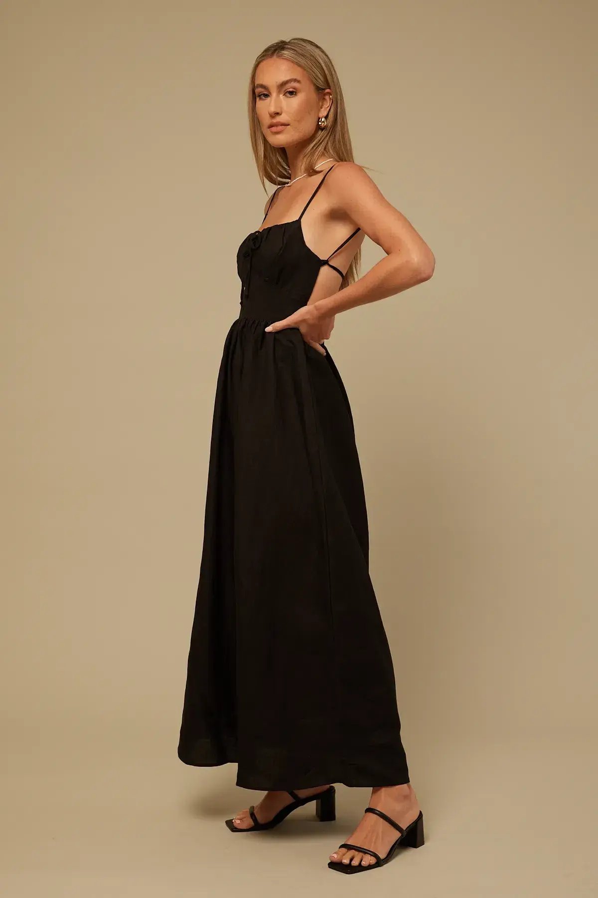 Perfect Stranger Endless Love Maxi Dress Black Size 4 photo 2