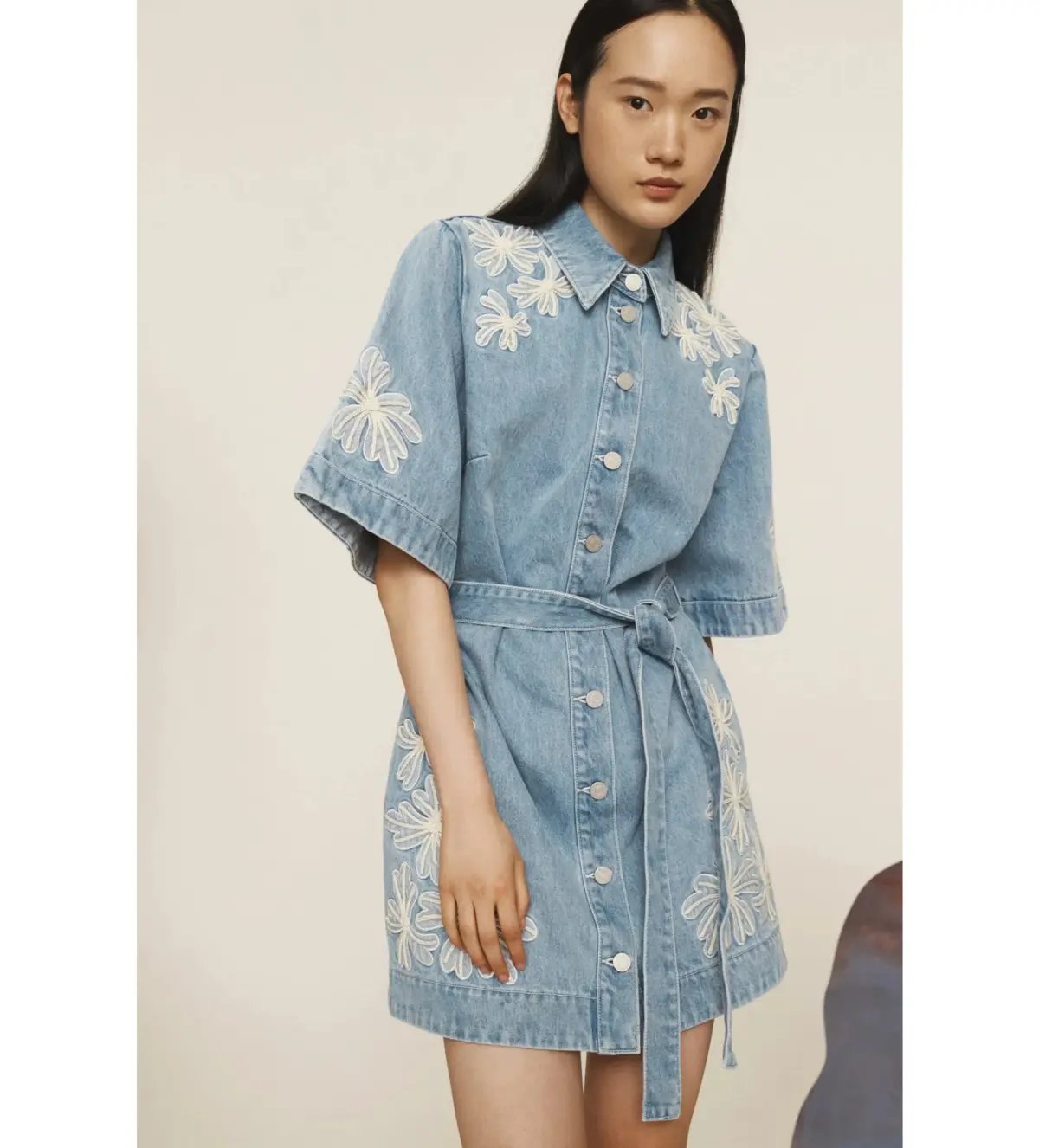 Alemais Charlene Denim Mini Dress Size AU 16 photo 4