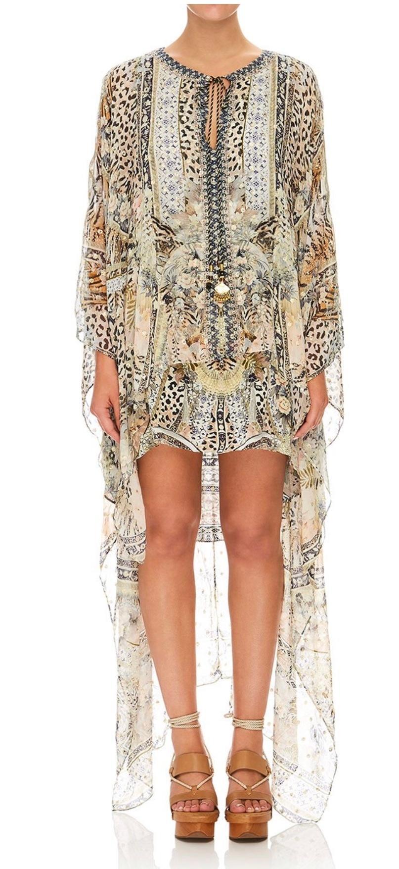 Camilla Moto Maiko Long Sheer Overlay Dress Print One Size photo 3
