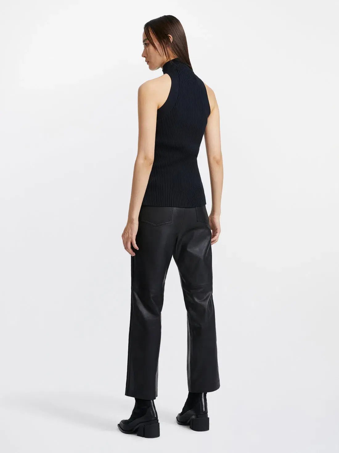 Dion Lee Muscular Twist Tank Top Black Size 6 photo 3