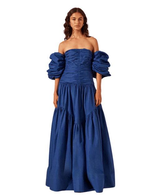 Shona Joy Maiori Contour Ruched Maxi Dress - Azure photo 4