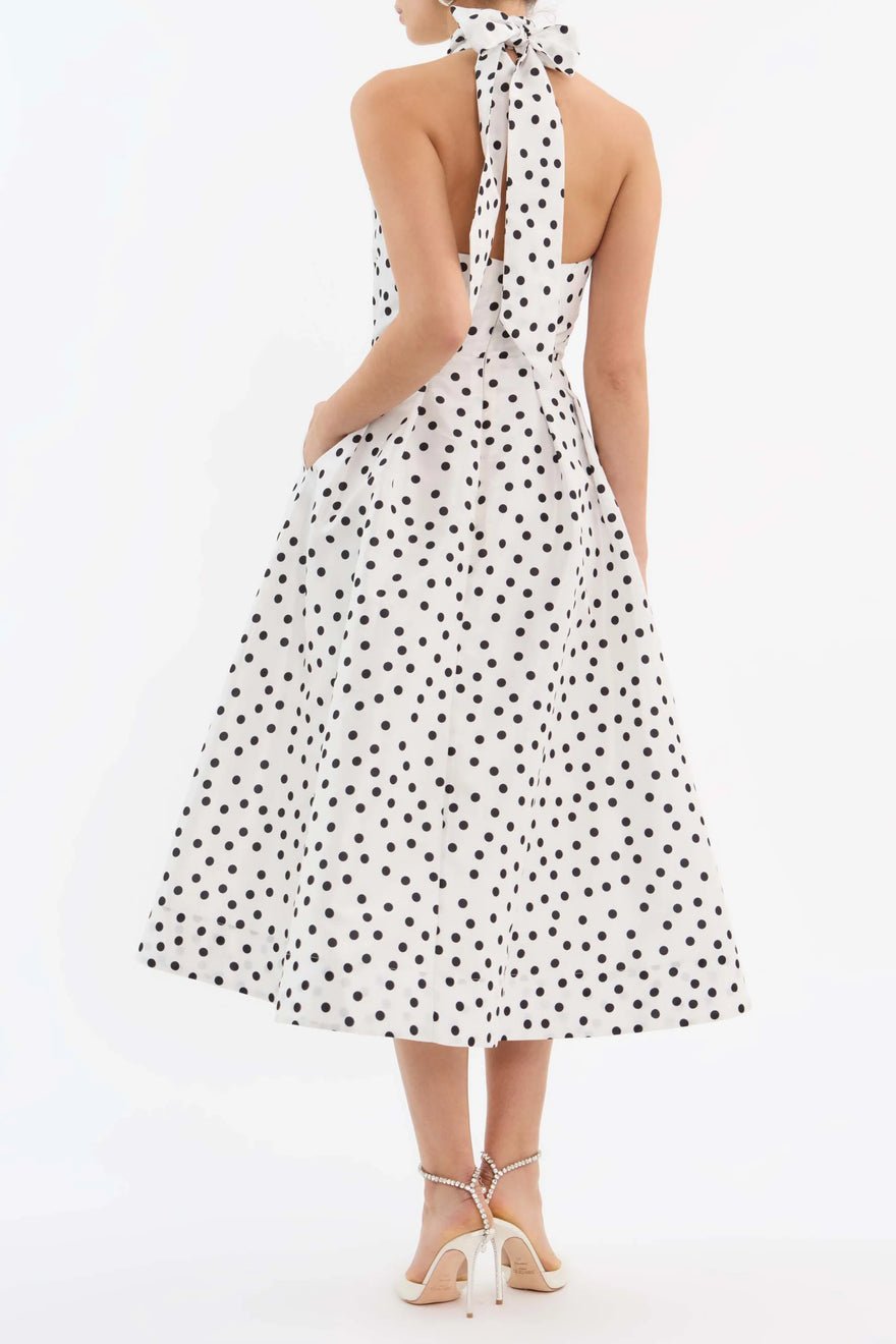 Rebecca Vallance Delia Halter Midi Dress photo 4