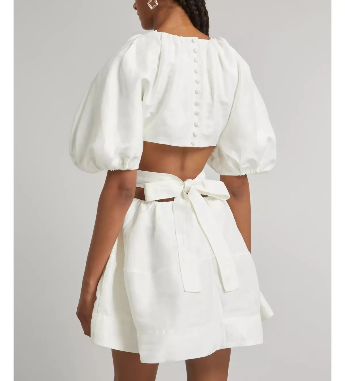 Aje Mimosa Cut Out Mini Dress in White size AU 14 photo 4