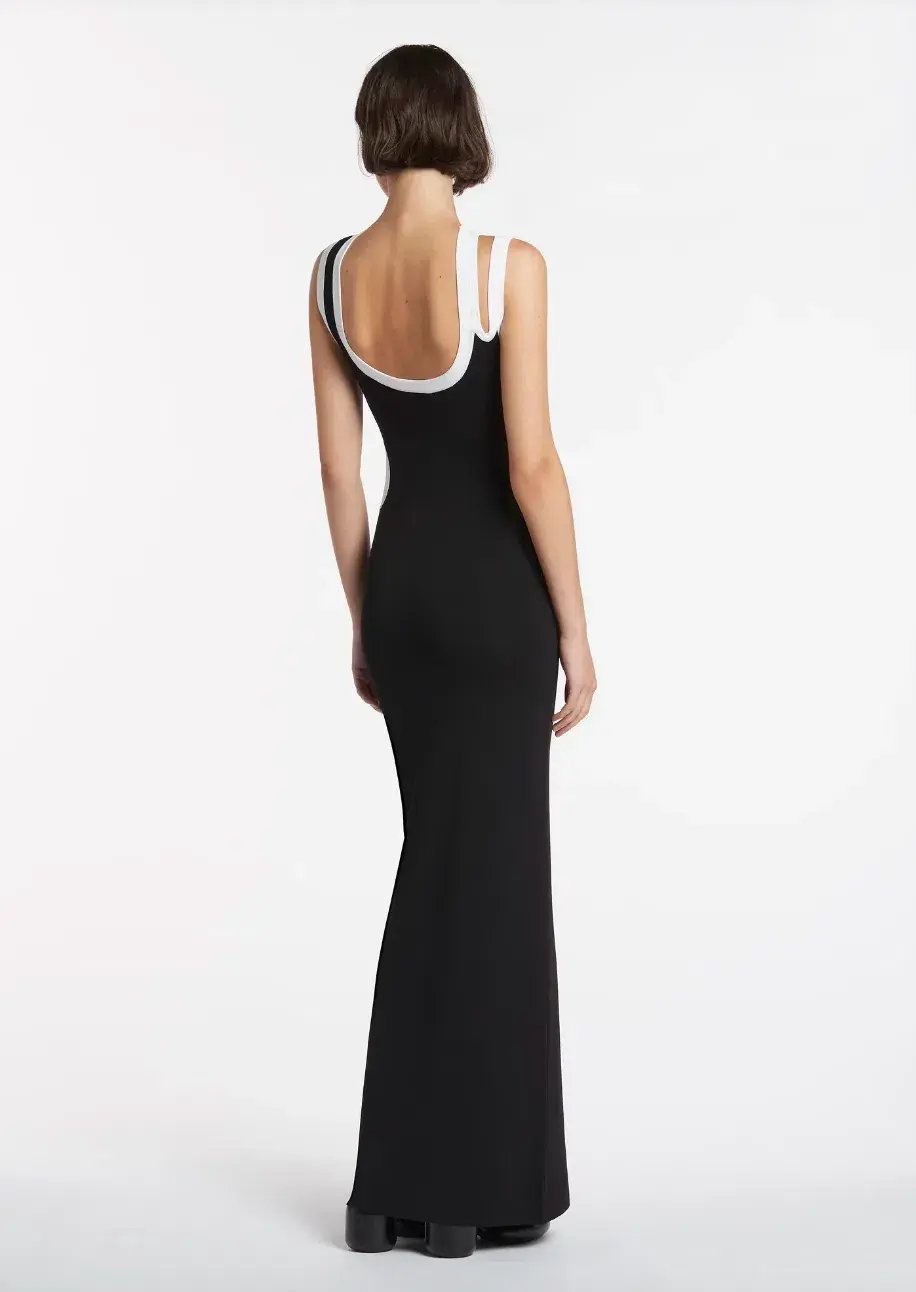Sir the Label Evalina Cut Out Dress Black Size 2/Au 10 photo 4