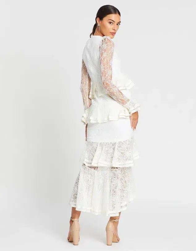 Nicola Finetti Maia Dress White Size 6 photo 3