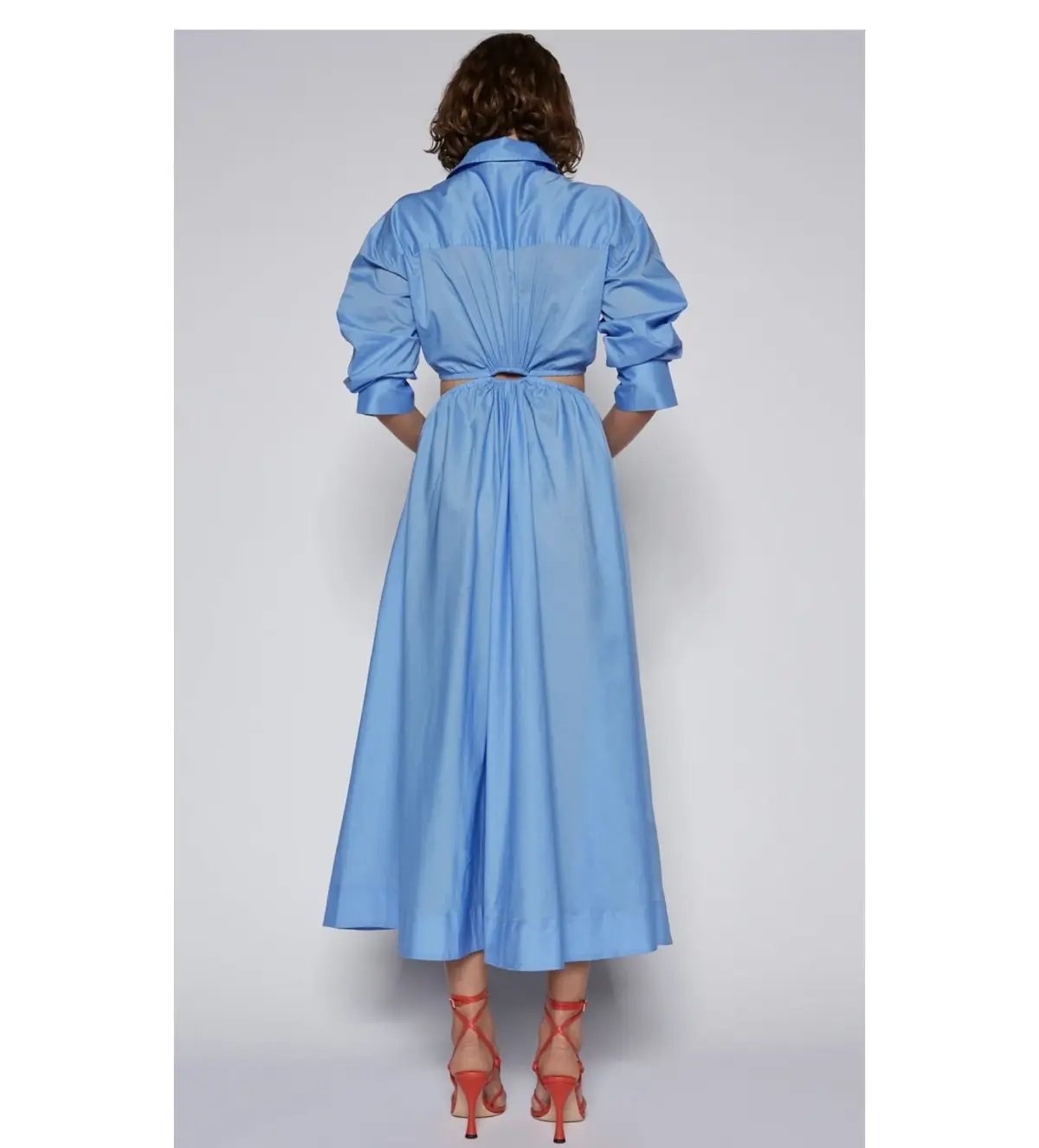 Scanlan Theodore Cotton Ring Dress Blue  Size 12 photo 2