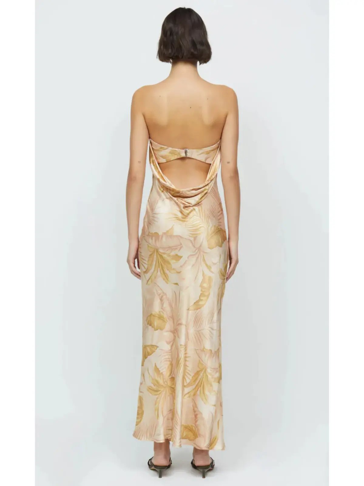 Bec & Bridge Dusty Palms Strapless Maxi Dress Print Size AU 6 photo 3