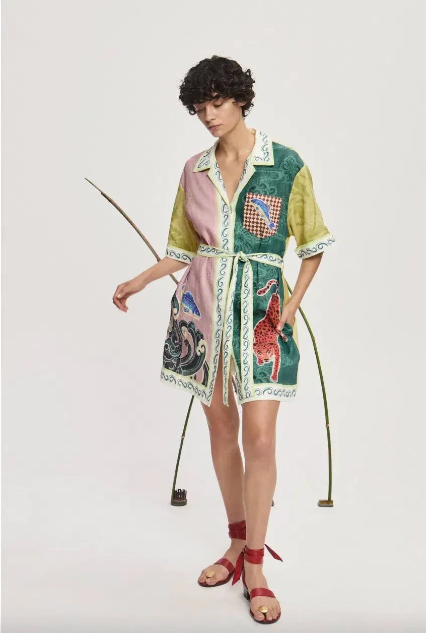 Alémais Rochester Mini Shirtdress Multi Size 16 photo 2