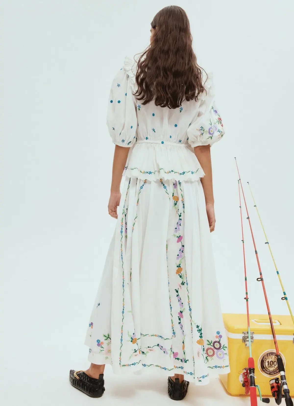 Alemais Willa Embroidered Blouse and Skirt Set Floral Size 14 photo 3