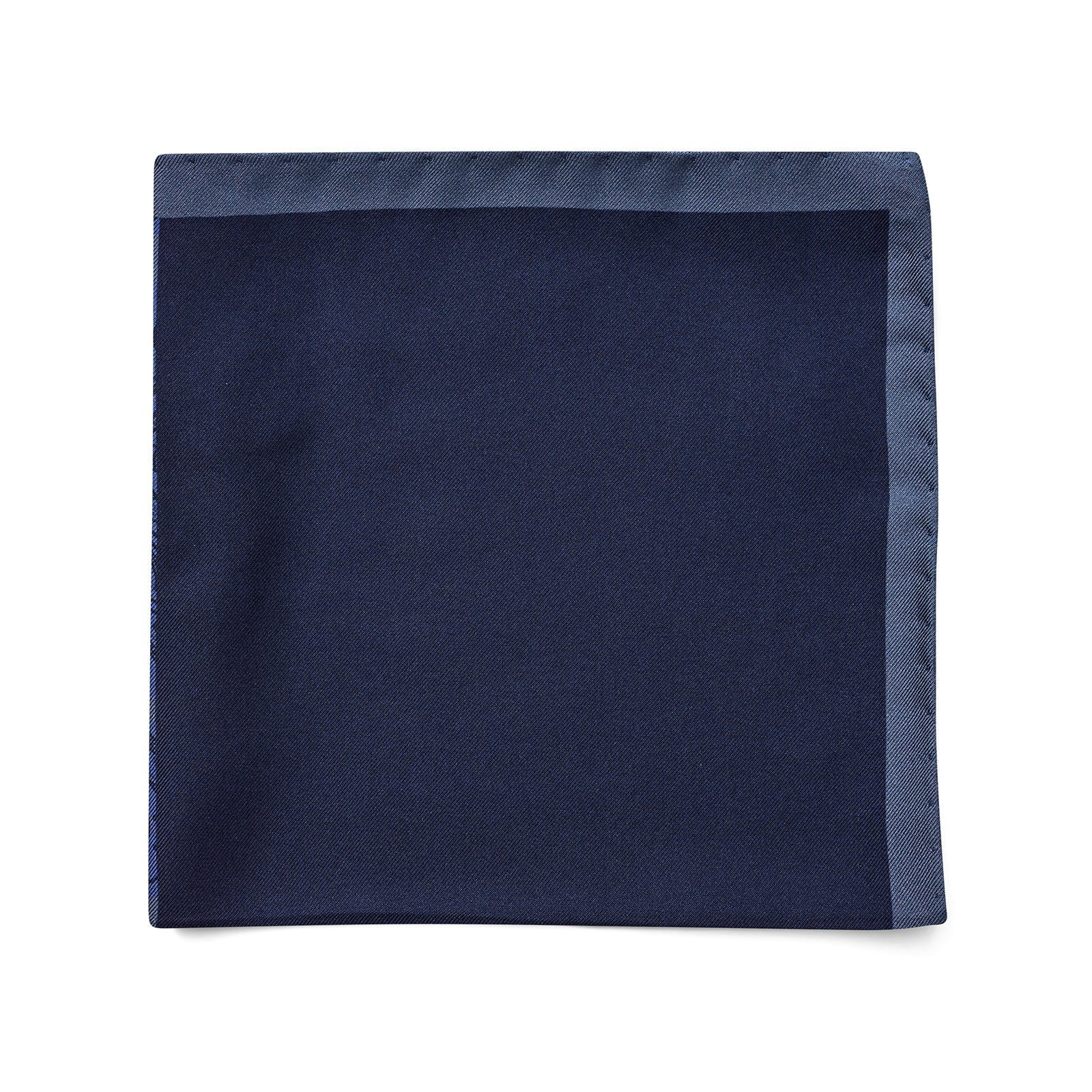Joe Black Navy Paisley 4 Fold Pocket Square photo 3