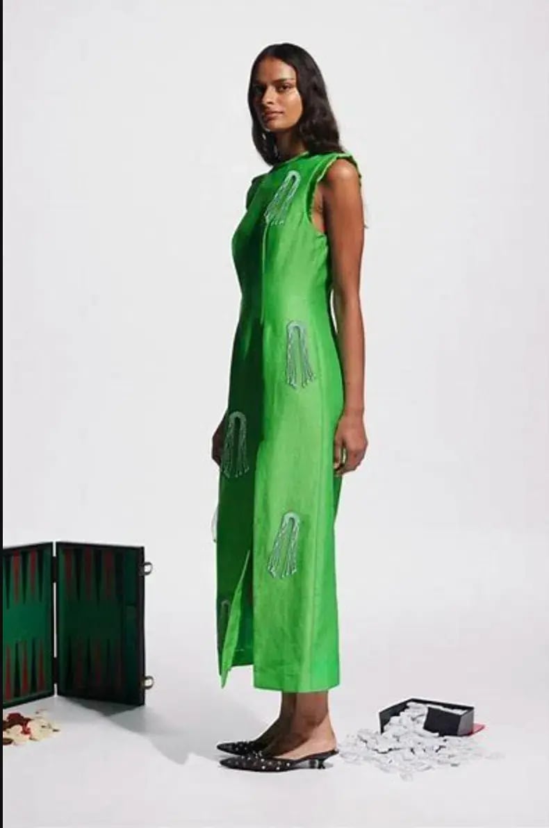 Alemais Dazzle Midi Dress Green Size 12 photo 5