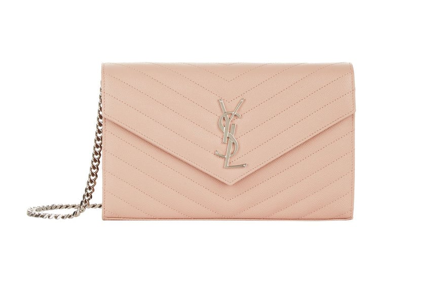 Saint Laurent Monogram Blush Chain Wallet photo 2
