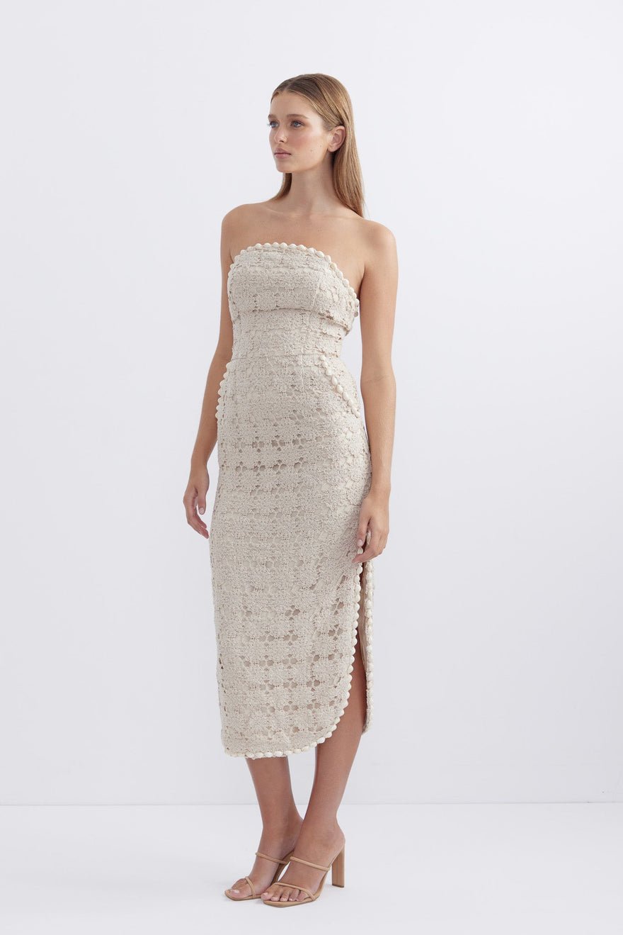 Pasduchas Alabaster Midi Dress - Chalk photo 4