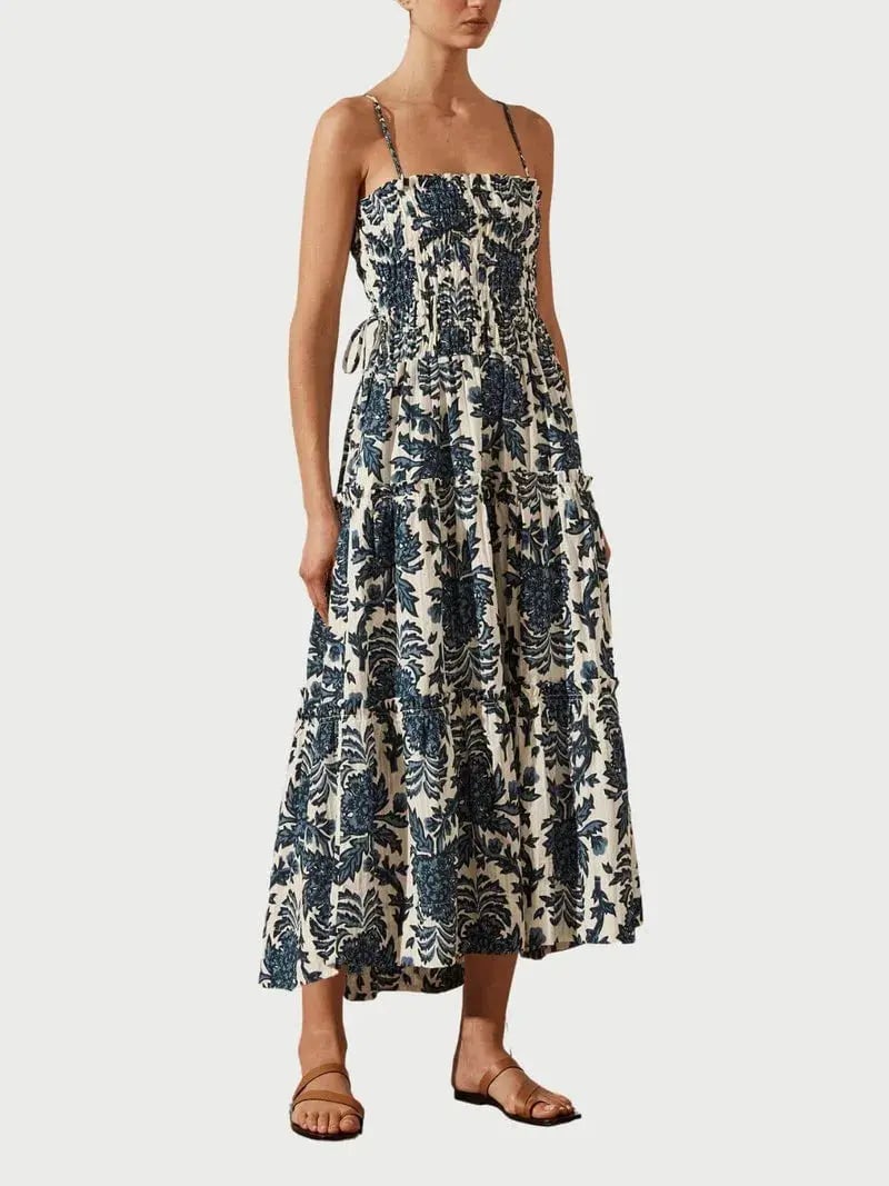 Shona Joy Diana Midi Dress Print Size 6 photo 3