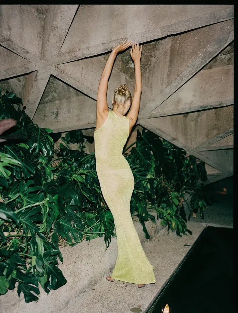 Asta Resort Natalia Dress Chartreuse Sequin Size XS/Au 6 photo 2