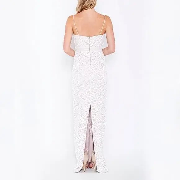 Bariano Emma Sweetheart Lace Gown White/Nude Size 8 photo 3