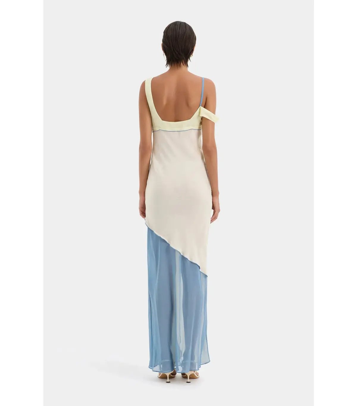 Sir the Label The Thames Splice Midi Dress Ecru Multi Size AU 12 photo 3