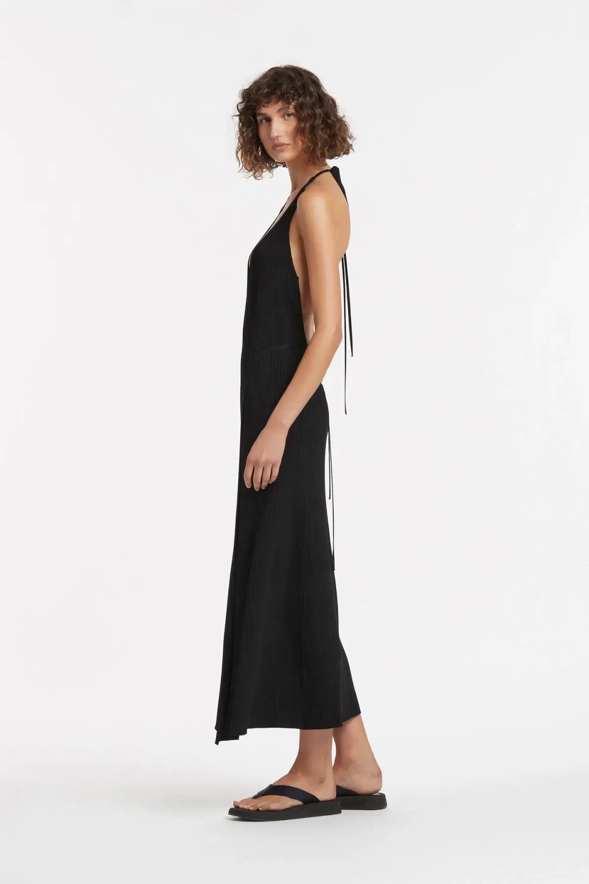 Sir The Label Kelvin Wrap Midi Dress Black Size 1 photo 2