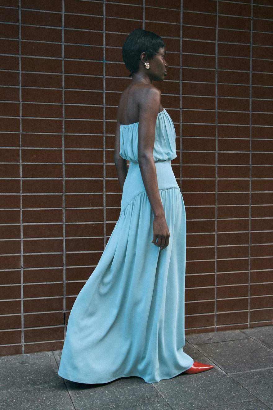 Third Form Seraphic Strapless Maxi Dress - Aquatic photo 4