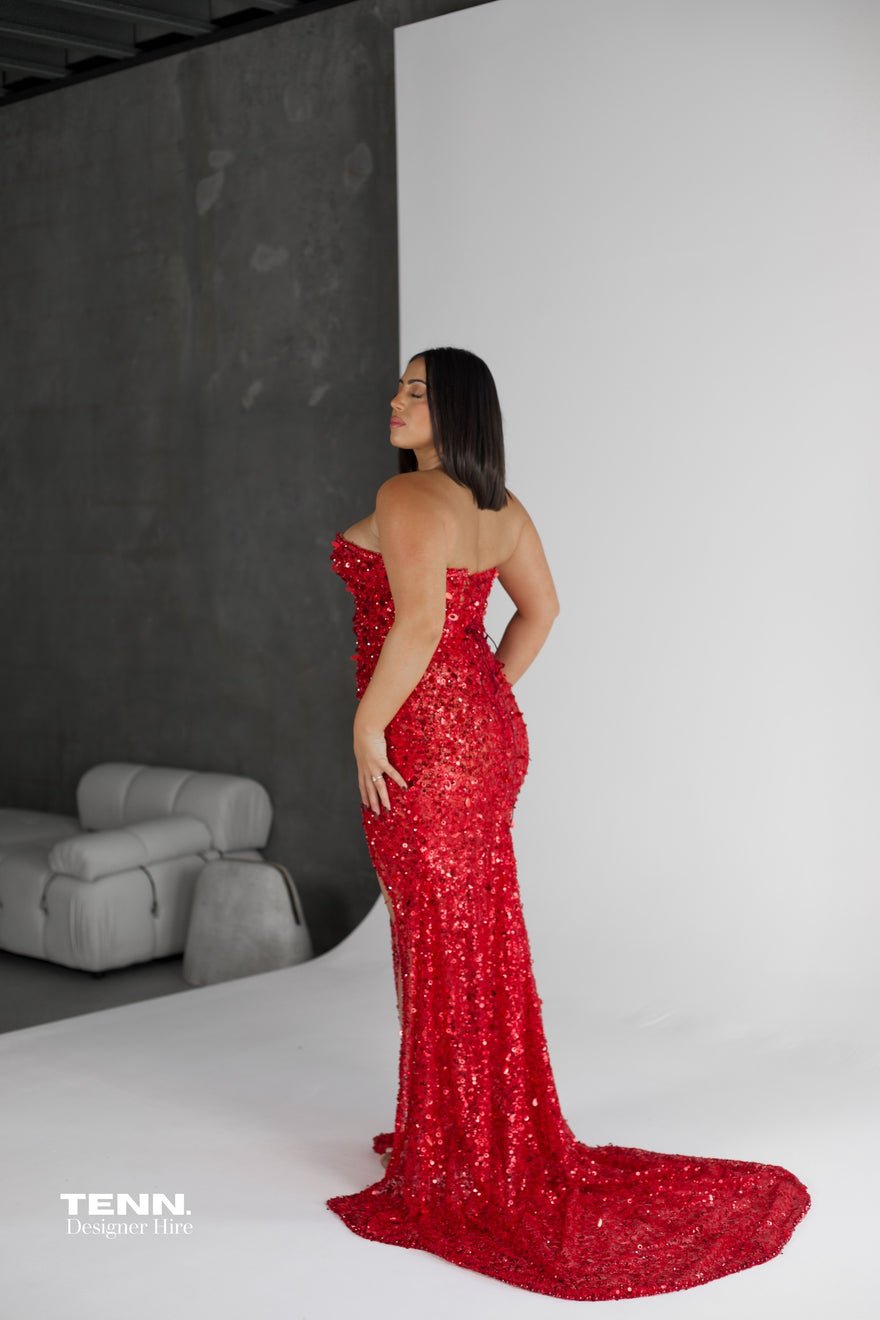 Albina Dyla Grande Couture Gown - Red photo 3